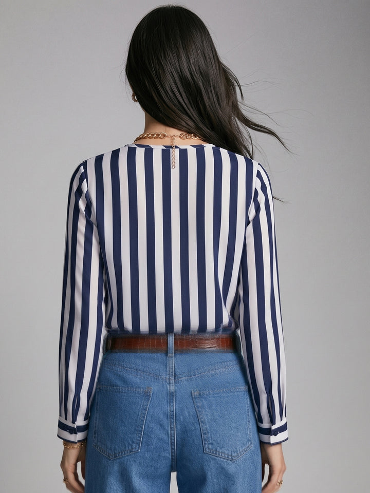 Blue Full Sleeve Striped Shirt