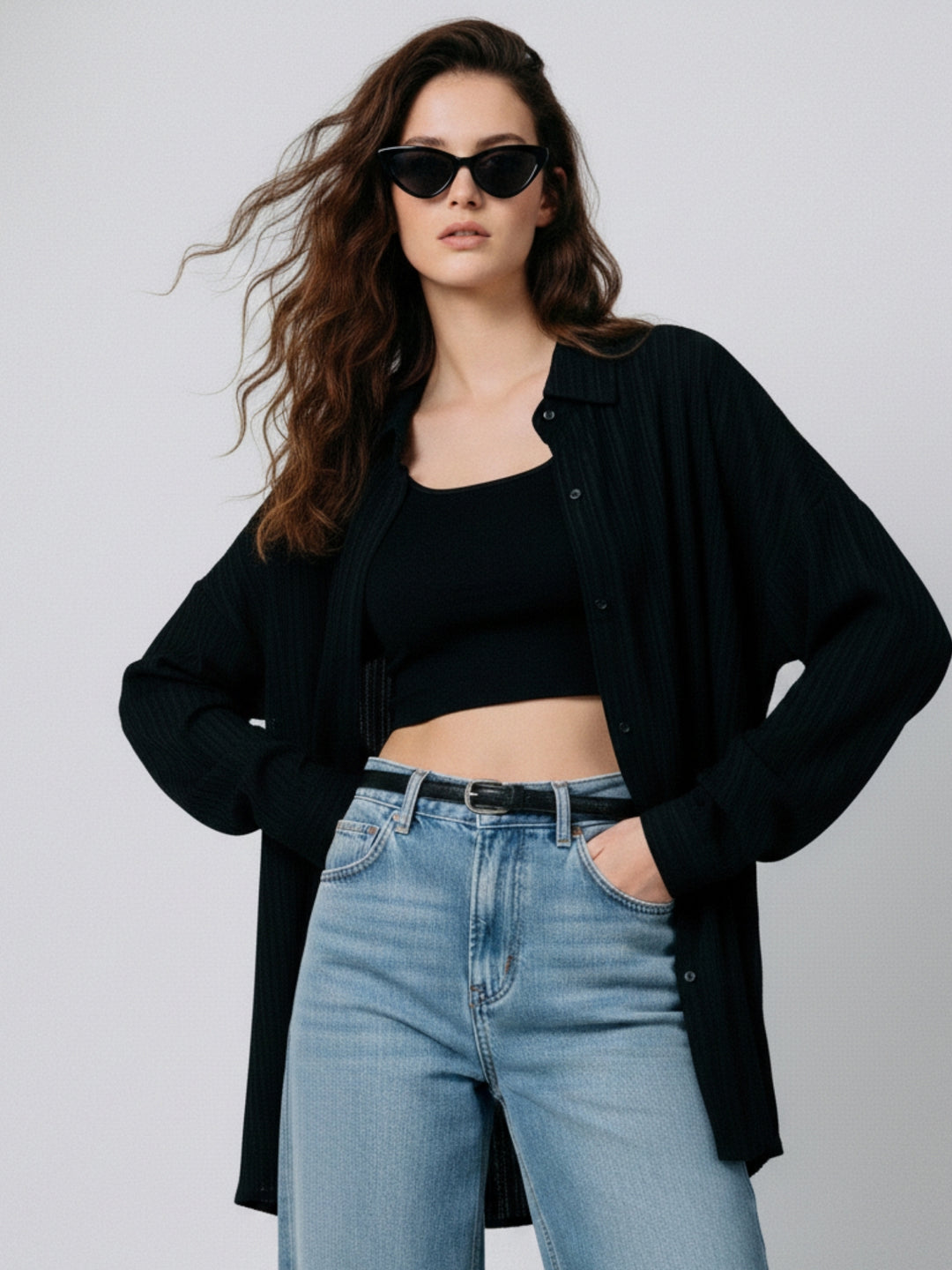 Black Over Sized Shirt