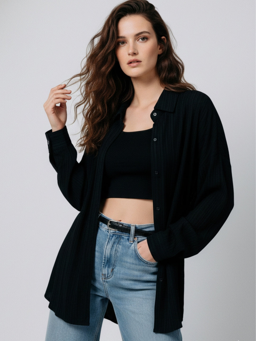 Black Over Sized Shirt