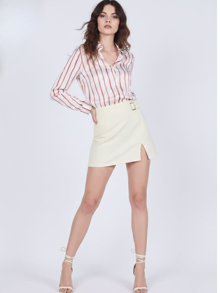 Red Striped Button Down Shirt
