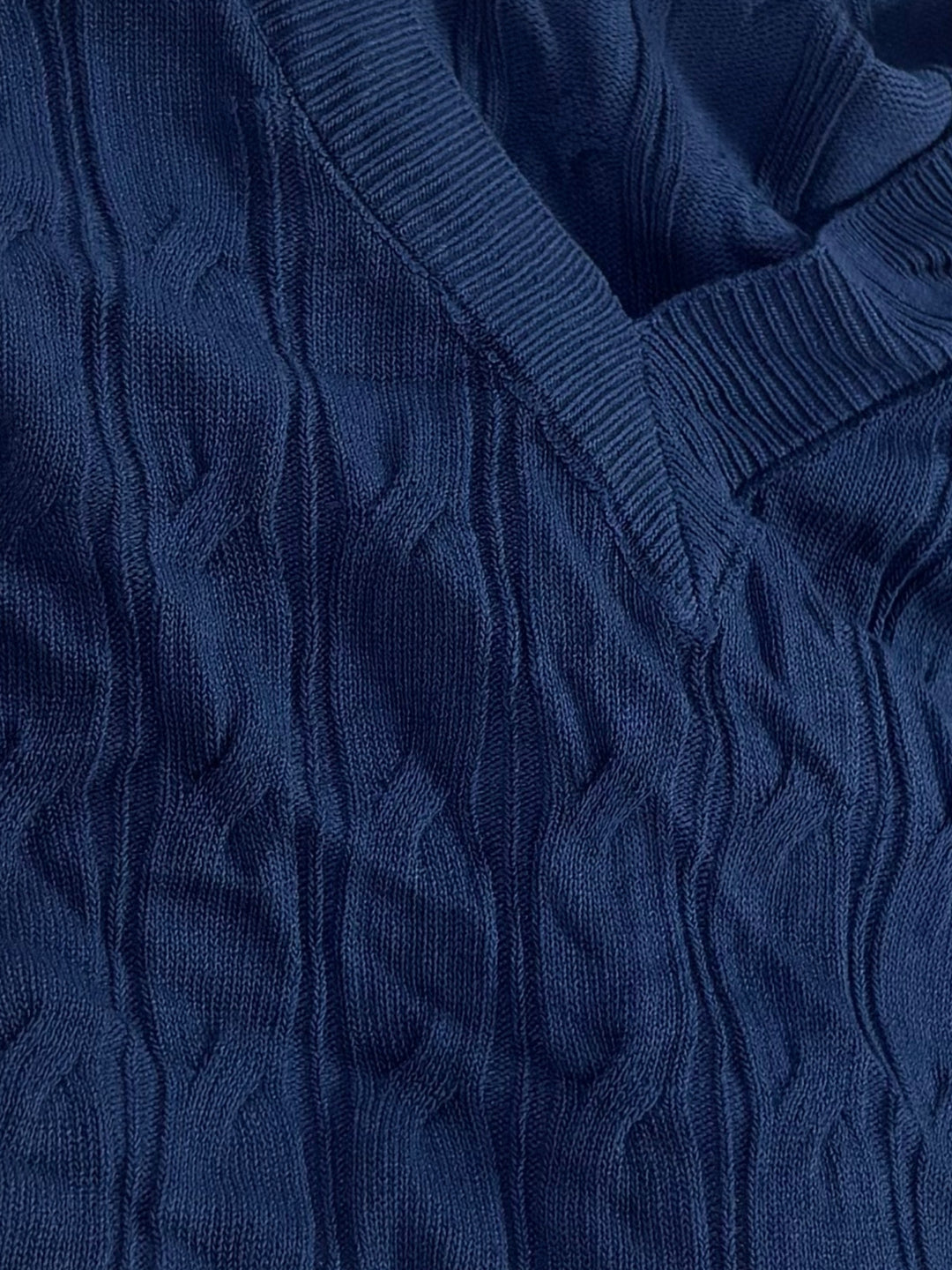 Blue Textured Fitted Top