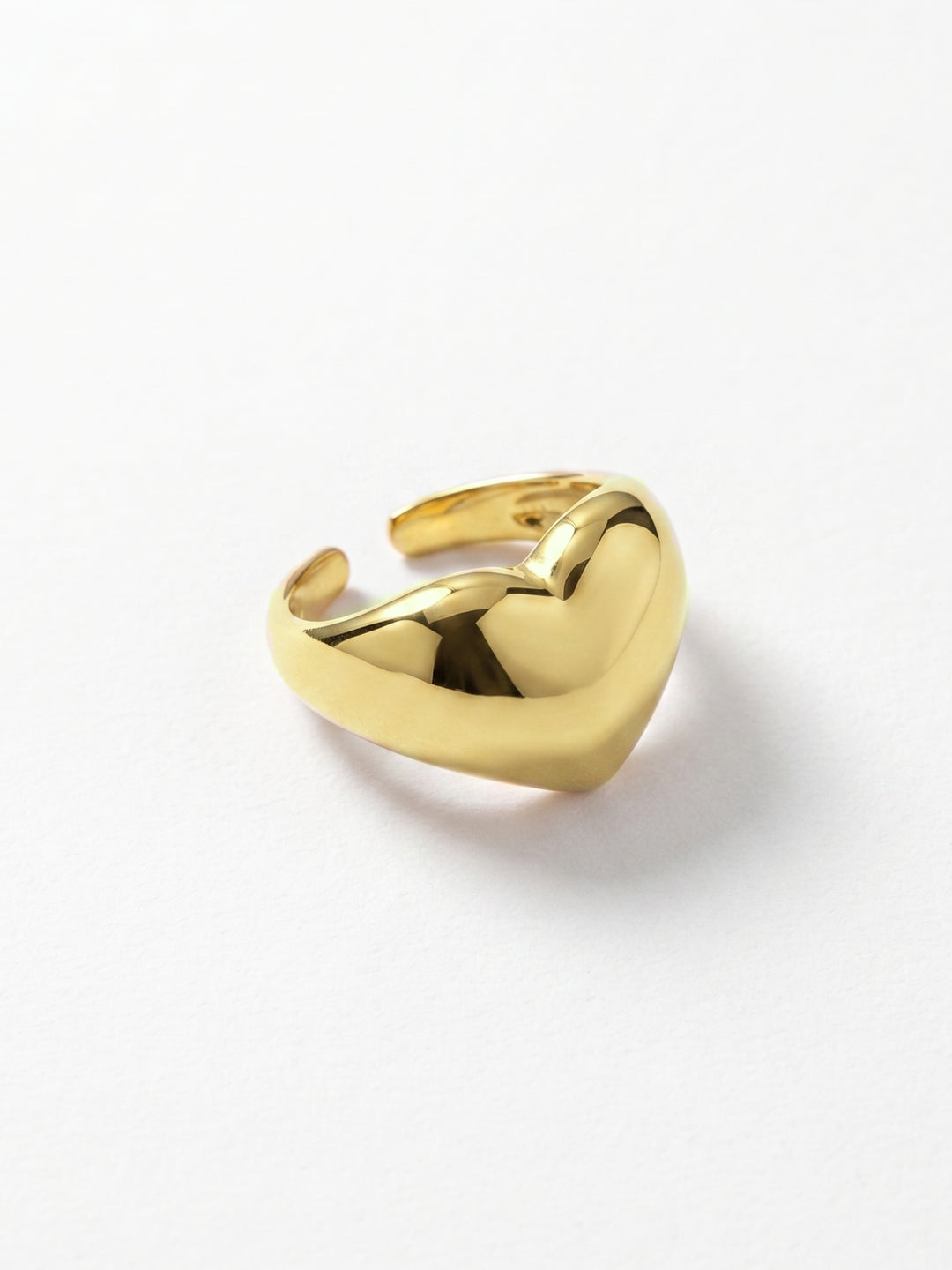 Gold Heart Shaped Metal Ring