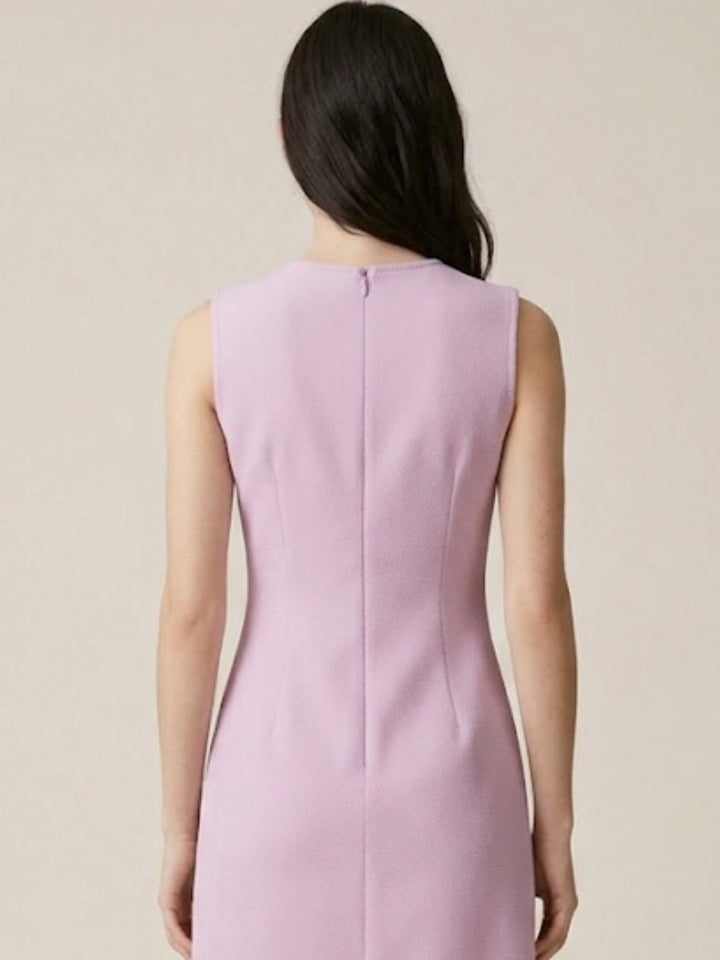 Pink Sleeveless Bow Detail Dress