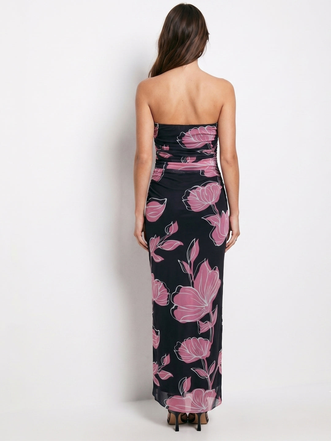 Multi Printed Tube Mesh Dress