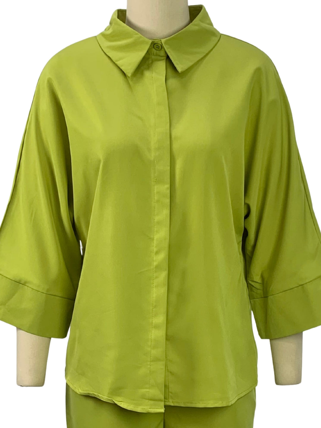 Green Relaxed Shirt And Pants Co-Ord Set