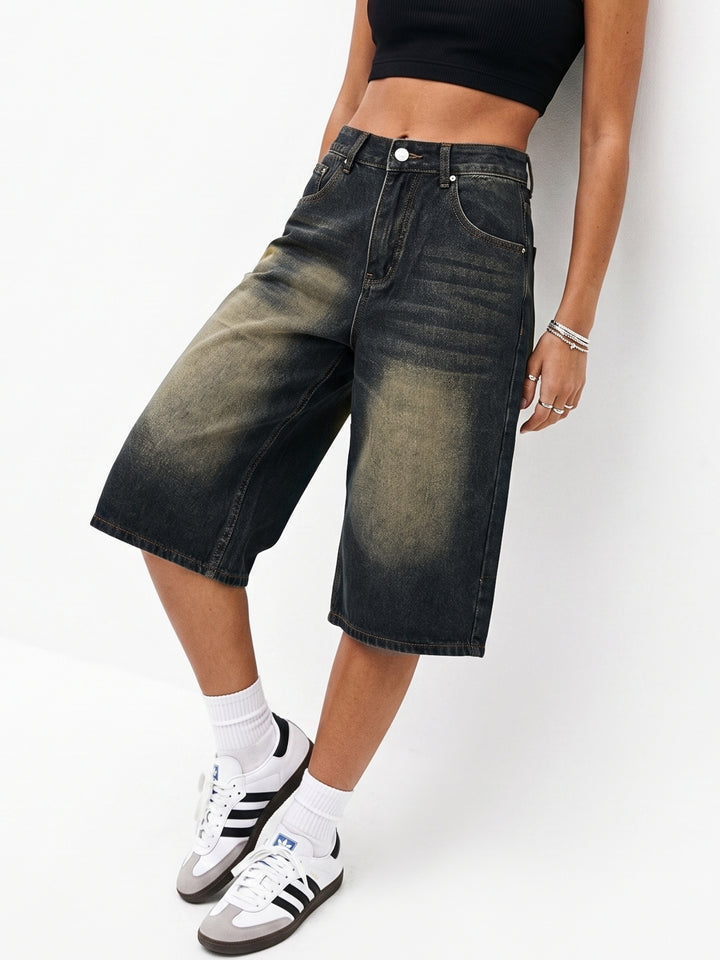 Charcoal Faded Bermuda Shorts