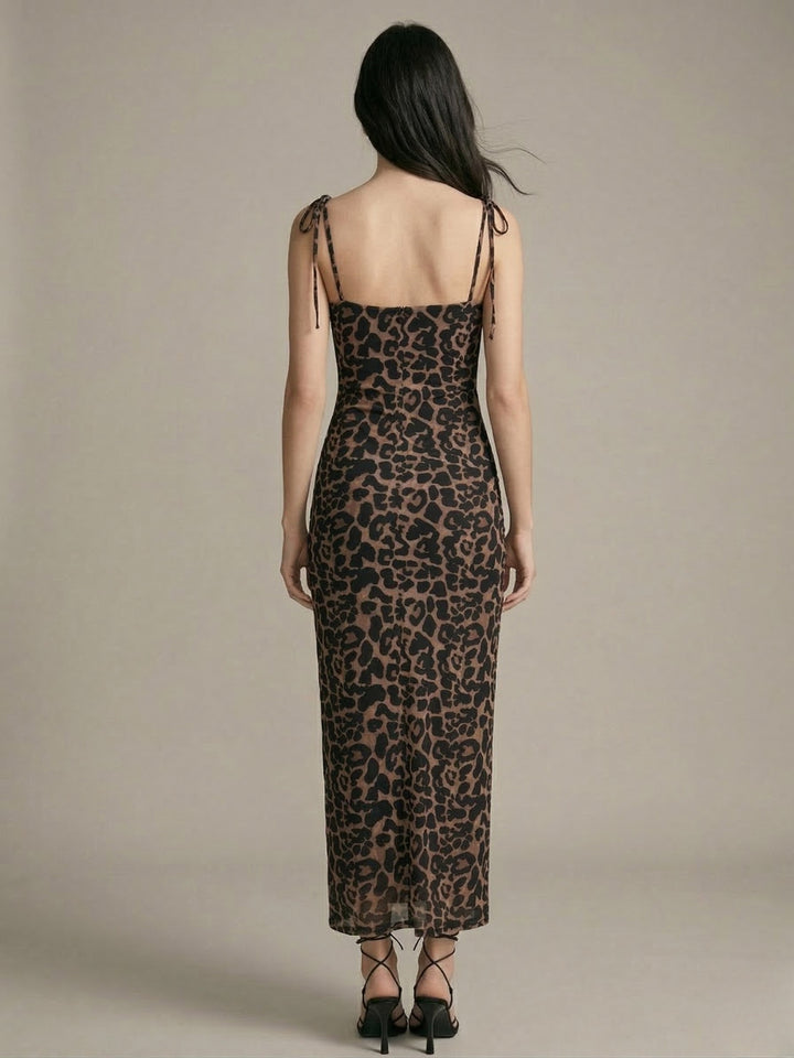 Multi Leopard Print Bustier Dress