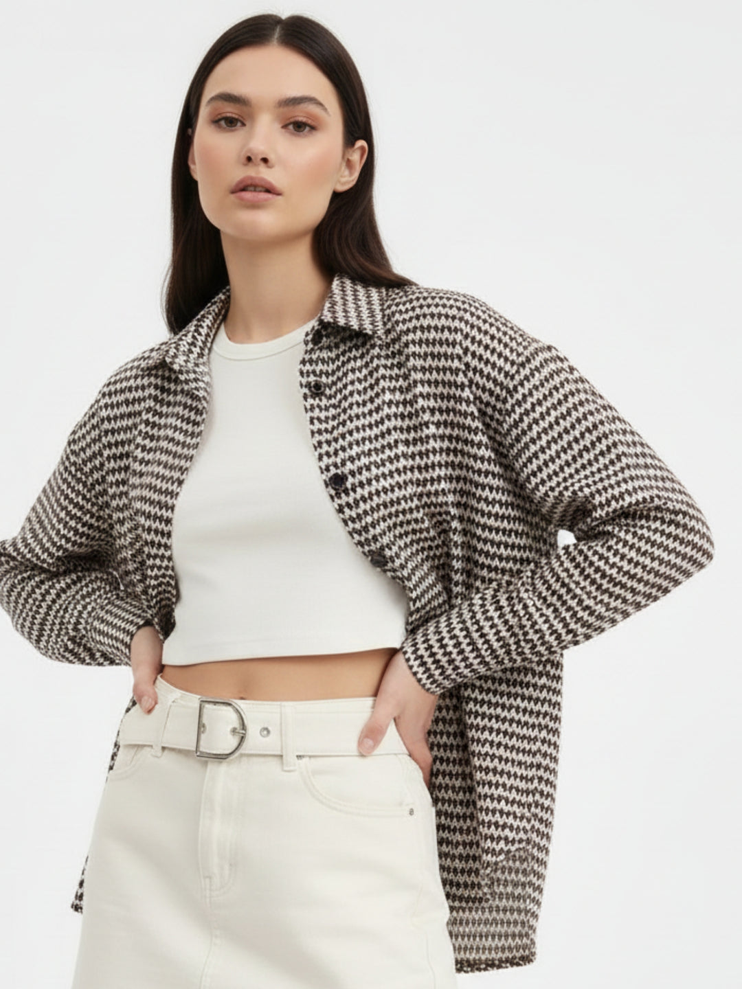 Multi Geometric Printed Button Down Shirt