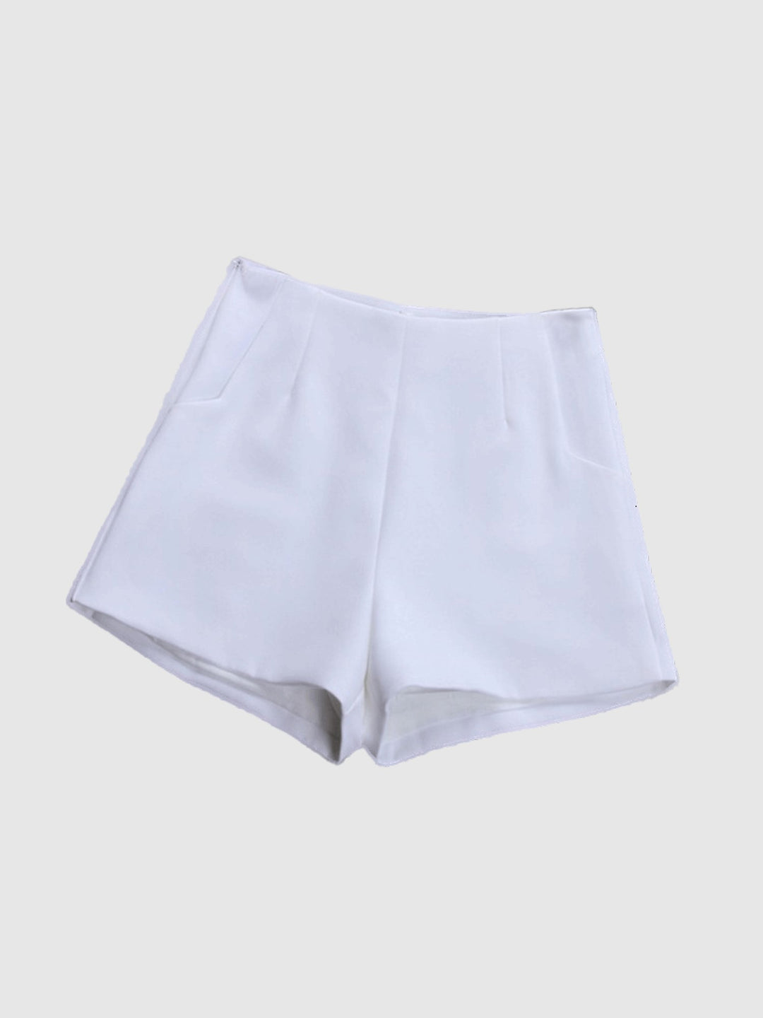 White Semi Formal Pintucked Shorts