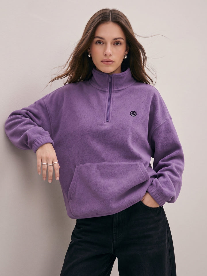 Purple Collar Sweat Shirt