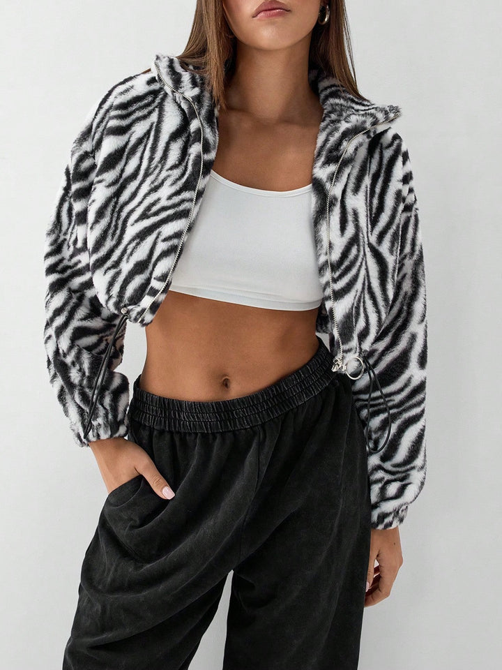 Black Full Sleeve Printed Jacket