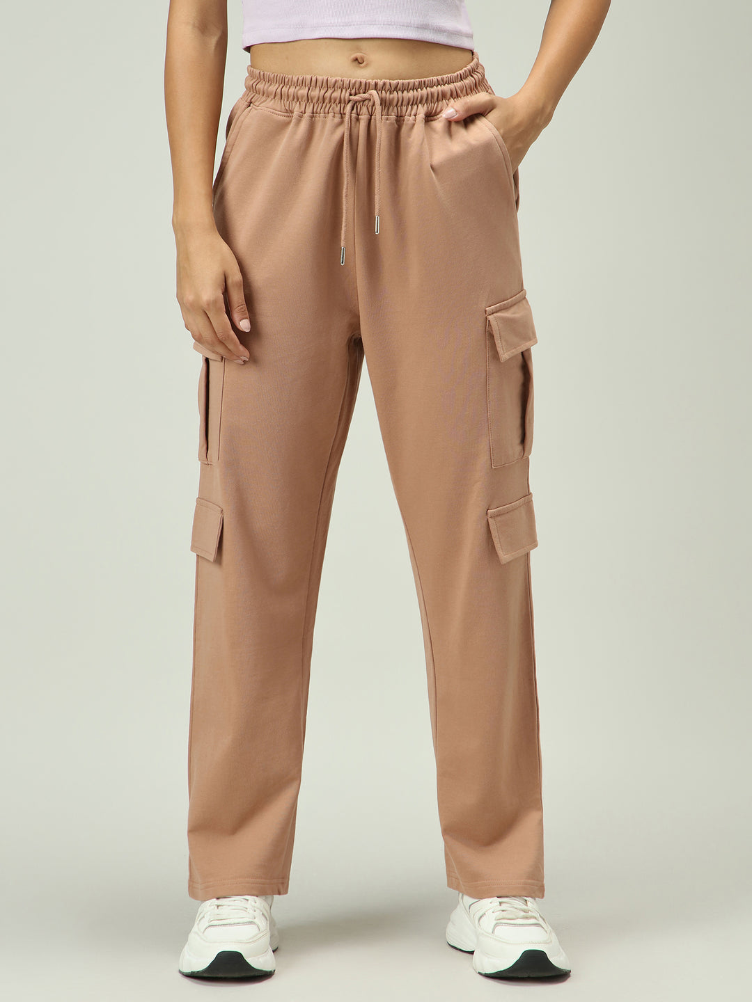 Brown Cargo Pocket Sweatpants
