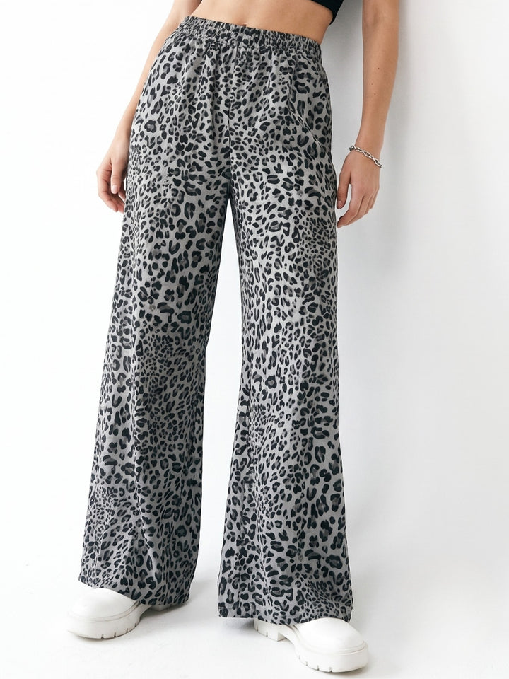 Grey Animal Printed Sweatpants