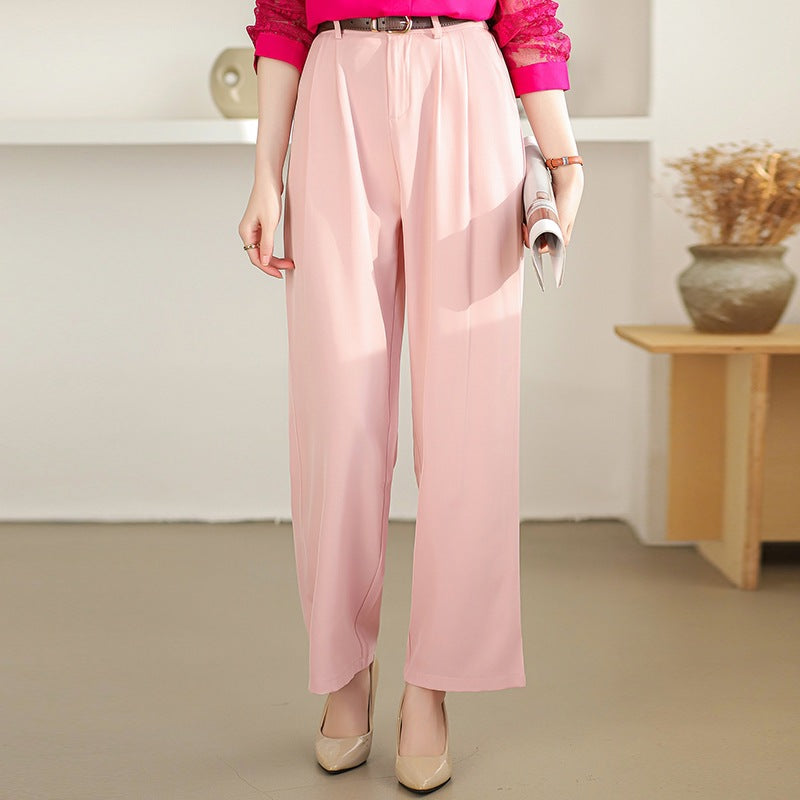 Pink Semi Formal Pleated Trousers
