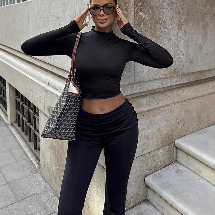 Black Top And Pant Co-Ord Set