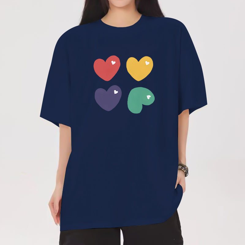 Navy Blue Chest Print Graphic Tshirt