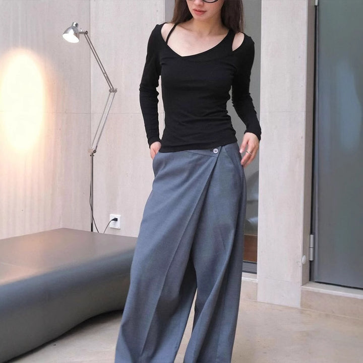 Black Dual Strap Solid Top