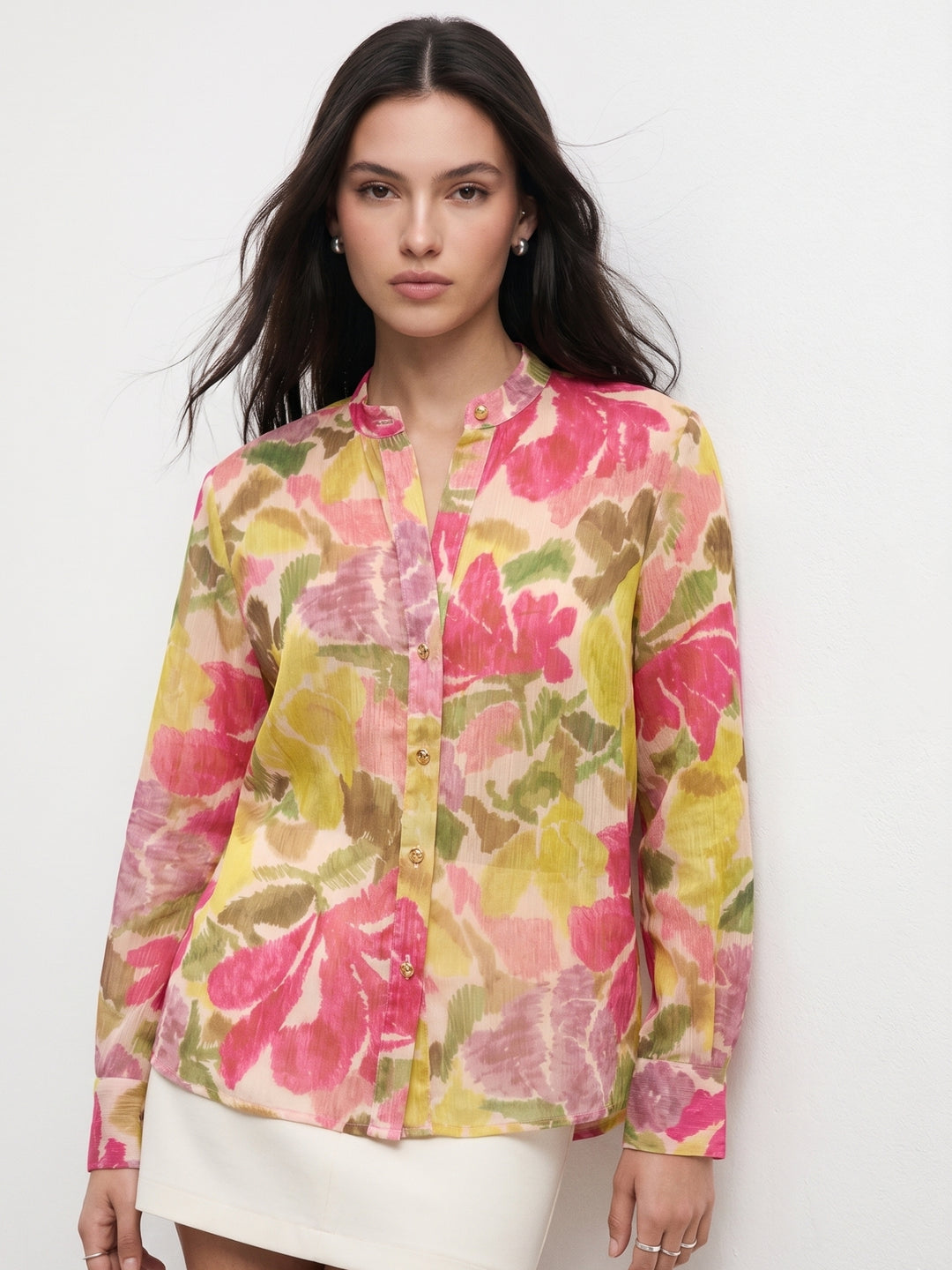 Multi Floral Printed Relaxed Shirt