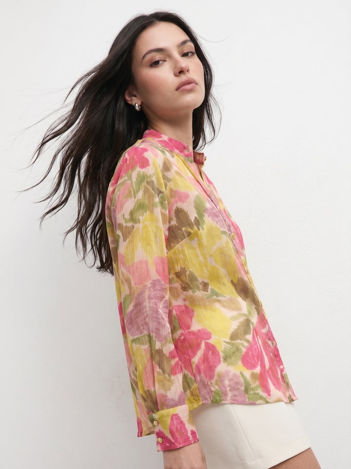 Multi Floral Printed Relaxed Shirt
