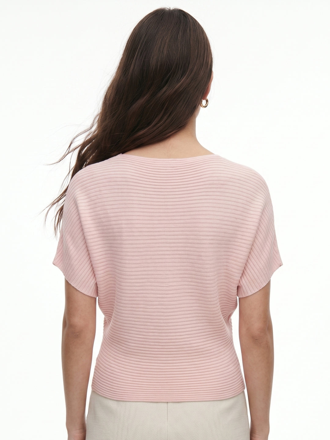 Pink Relaxed Sleeve Textured Top