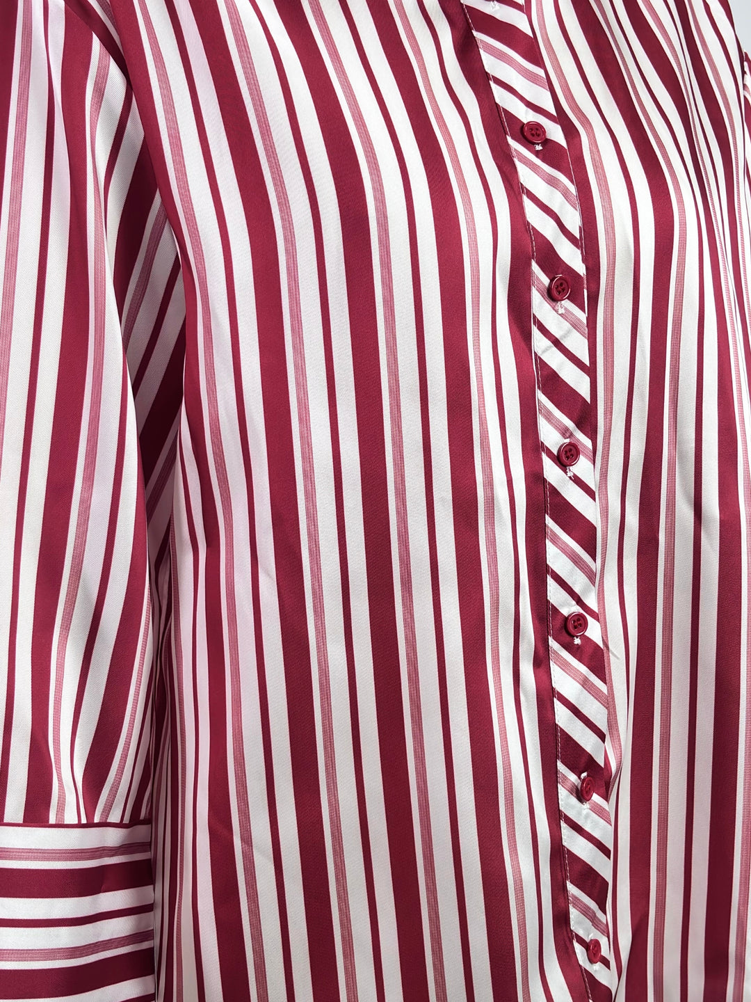 Red Collared Striped Shirt