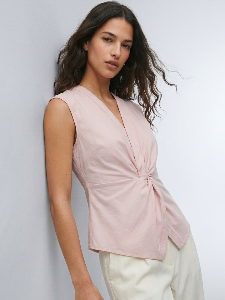 Pink Twisted Front Top