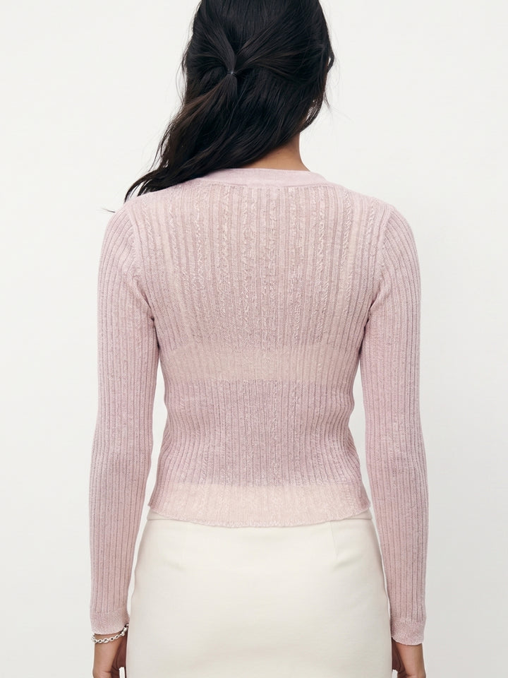 Pink Front Open Shrug Styled Top