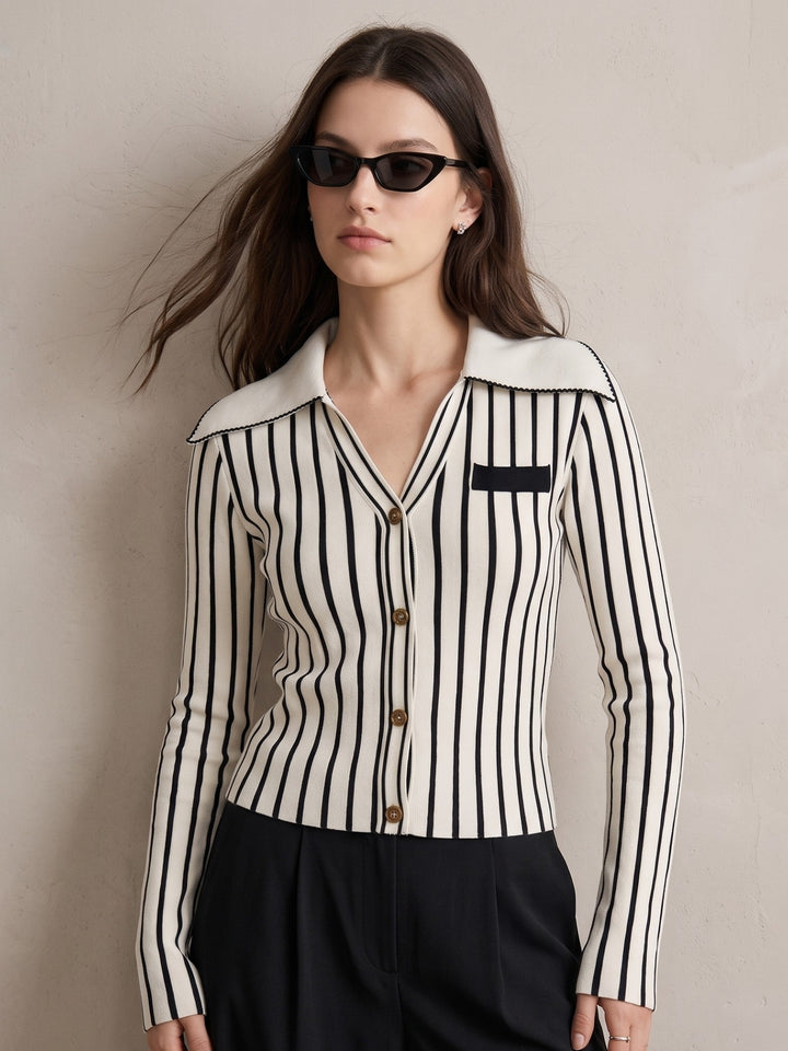 Multi Collared Varsity Striped Top