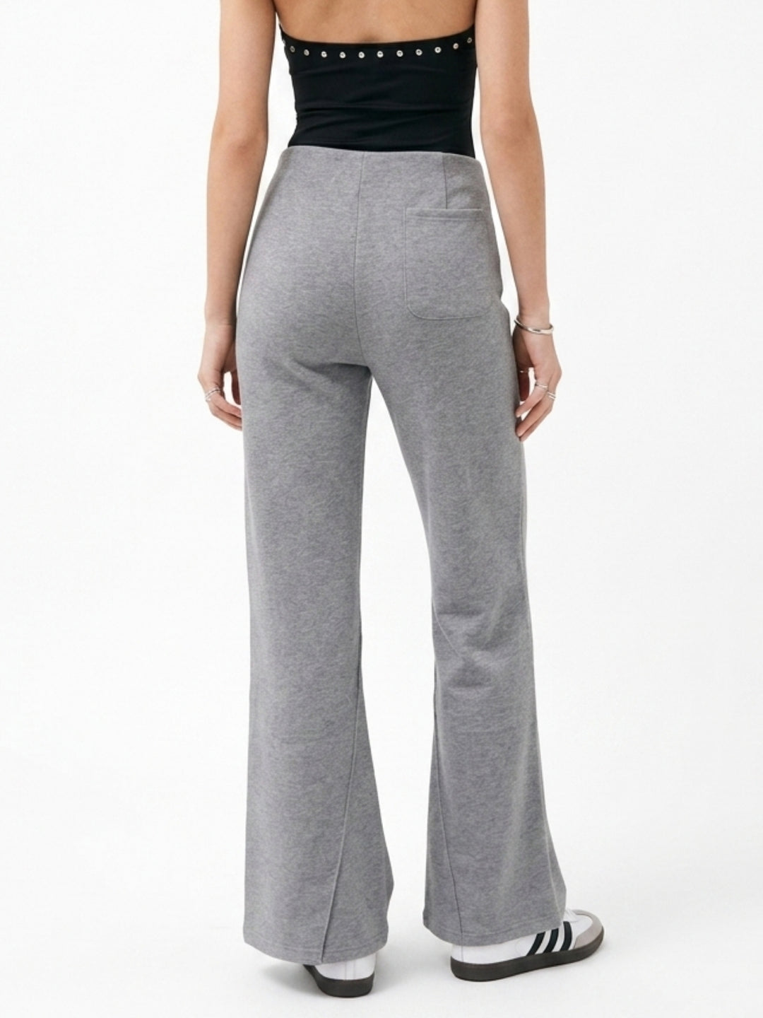 Grey Bottom Flare Pant