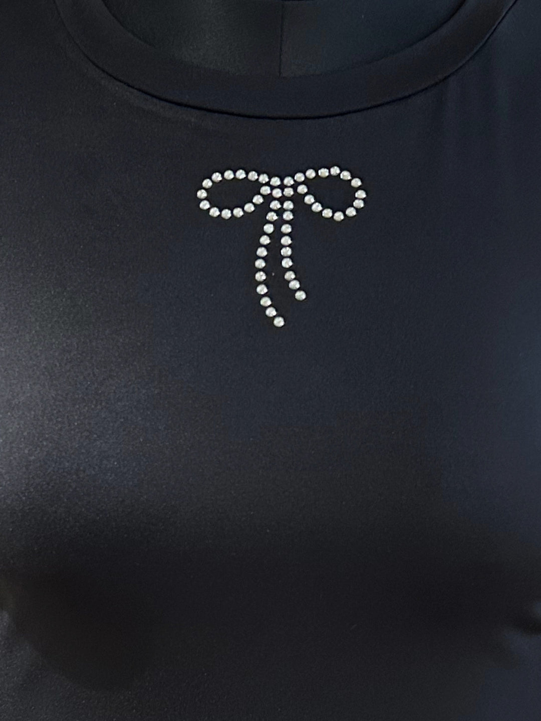 Black Fitted Top With Bottom Ruffles