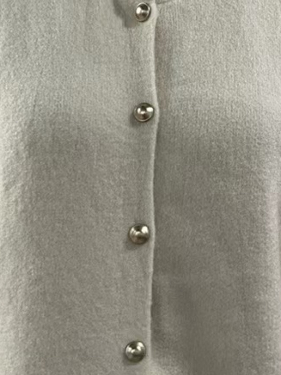 Off White Sleeveless Front Buttoned Cardigan