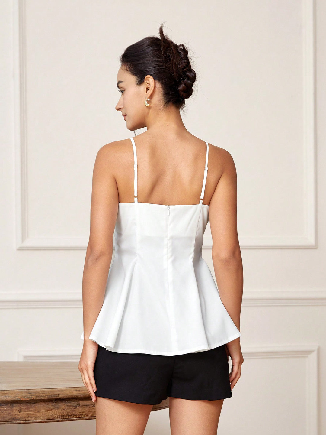 White Strappy Cutout Top