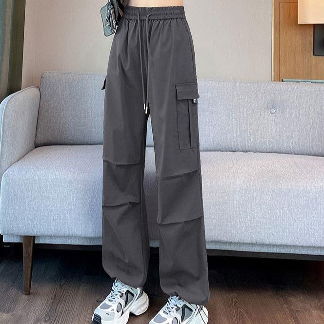Grey Pin Tuck Sweatpants