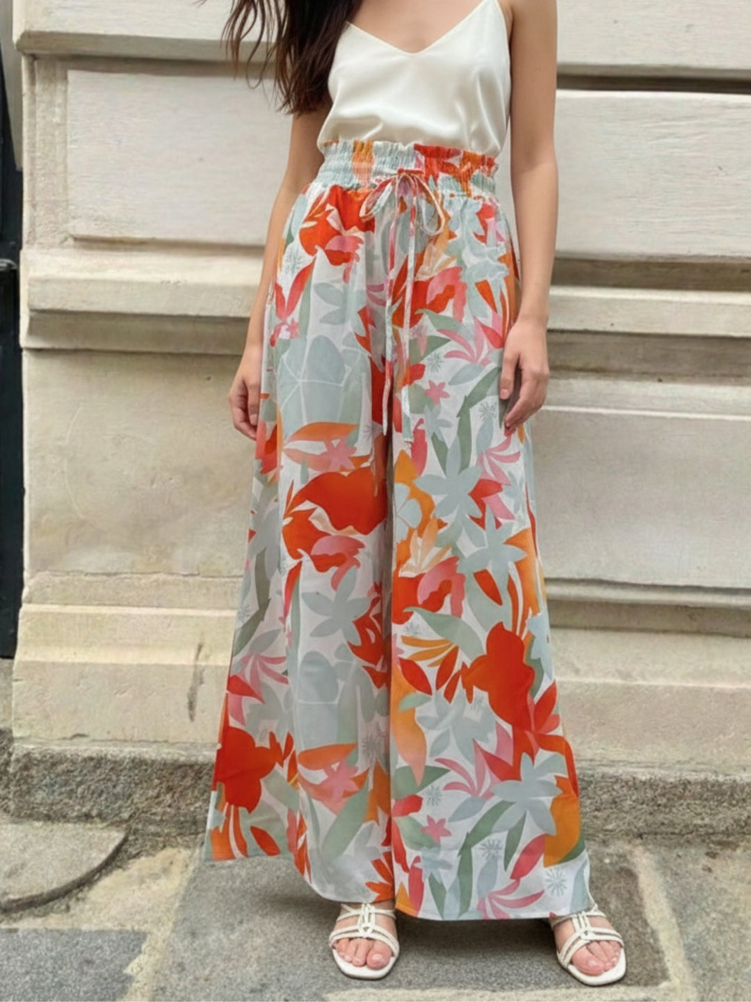 Multi Printed Wide Leg Pants