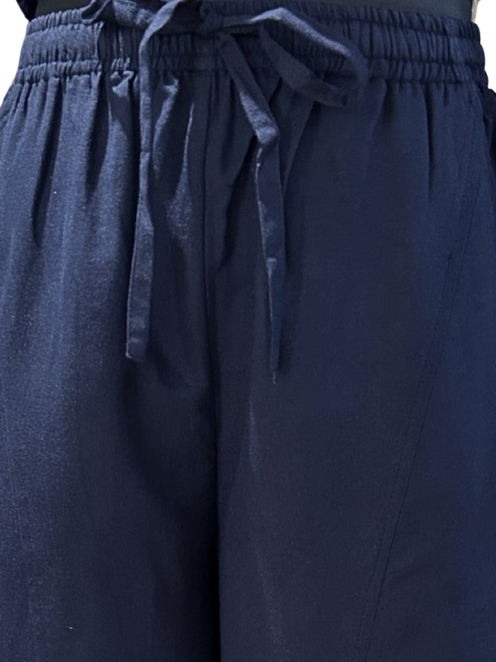 Blue Barrel Fit Utility High Waist Trouser