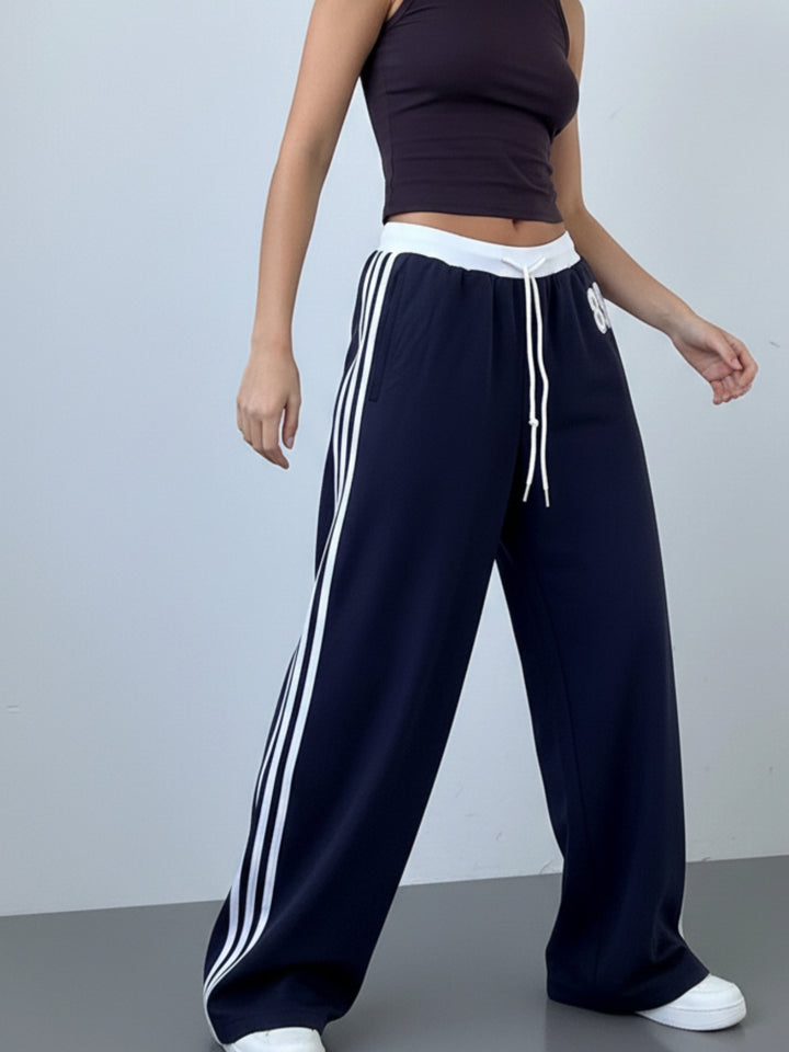 Navy Blue Contrast Waistband Sweatpant