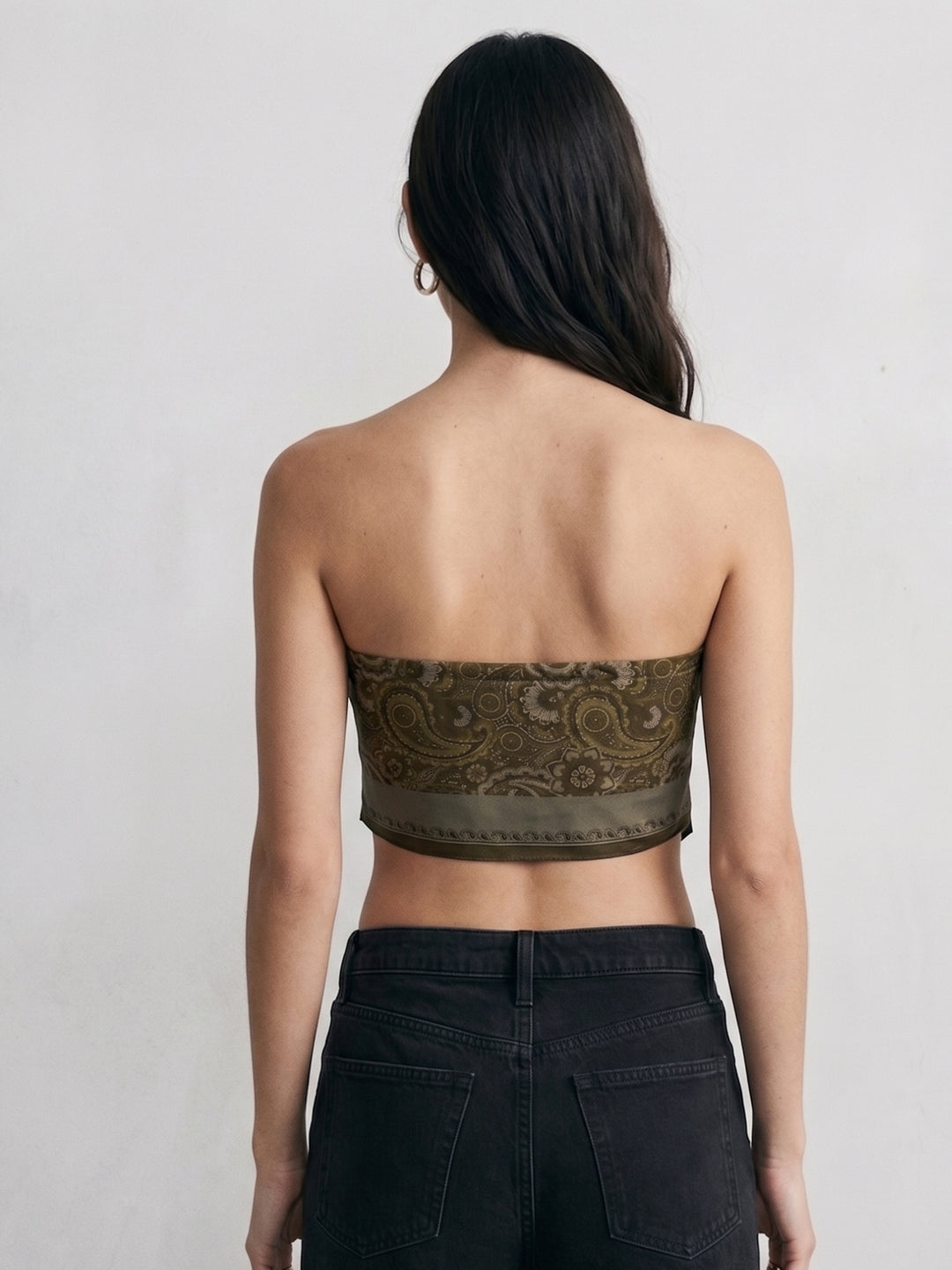 Olive Bandana Style Printed Top