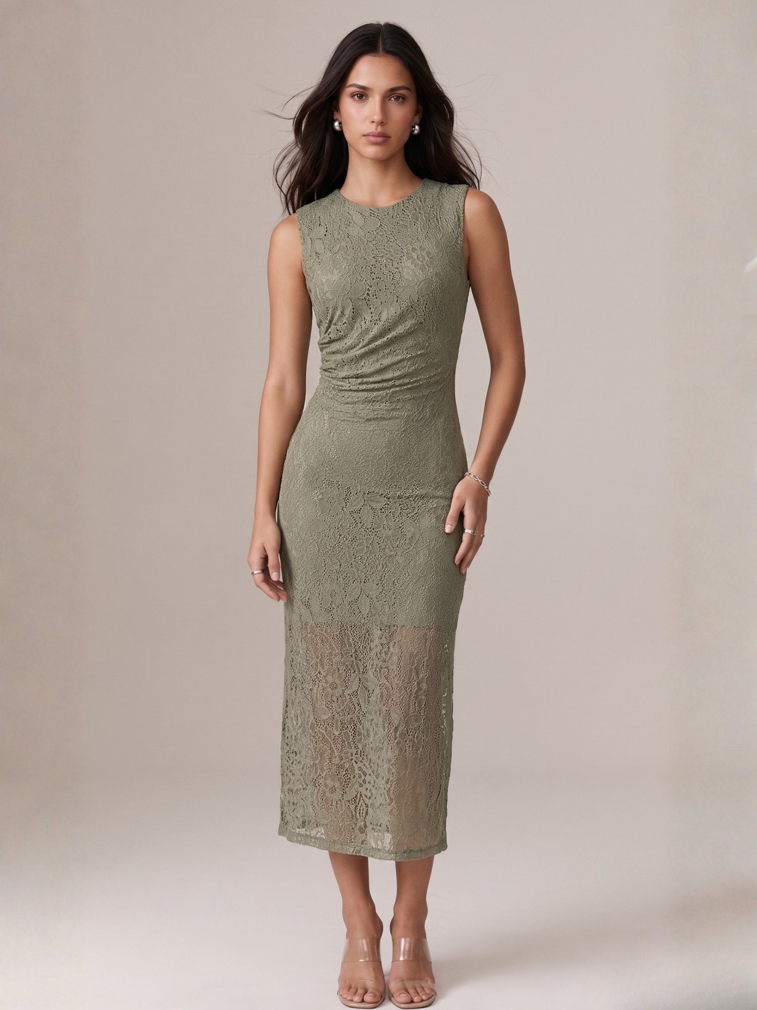 Green Lace Bodycon Dress