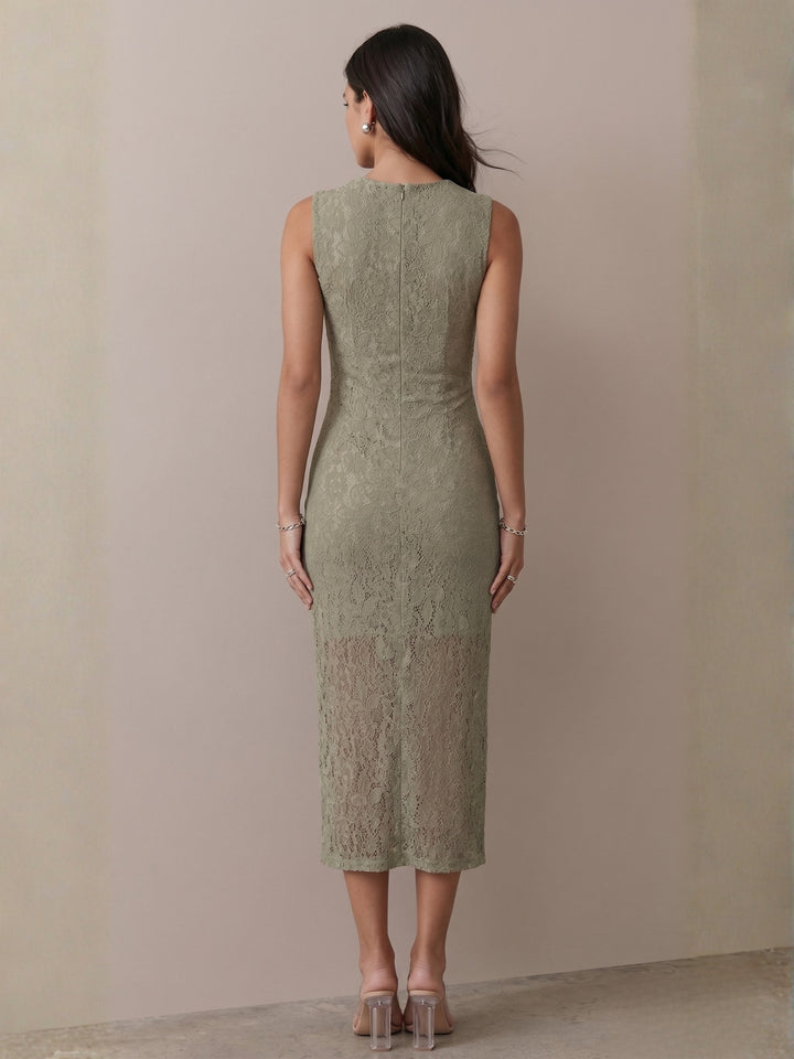Green Lace Bodycon Dress
