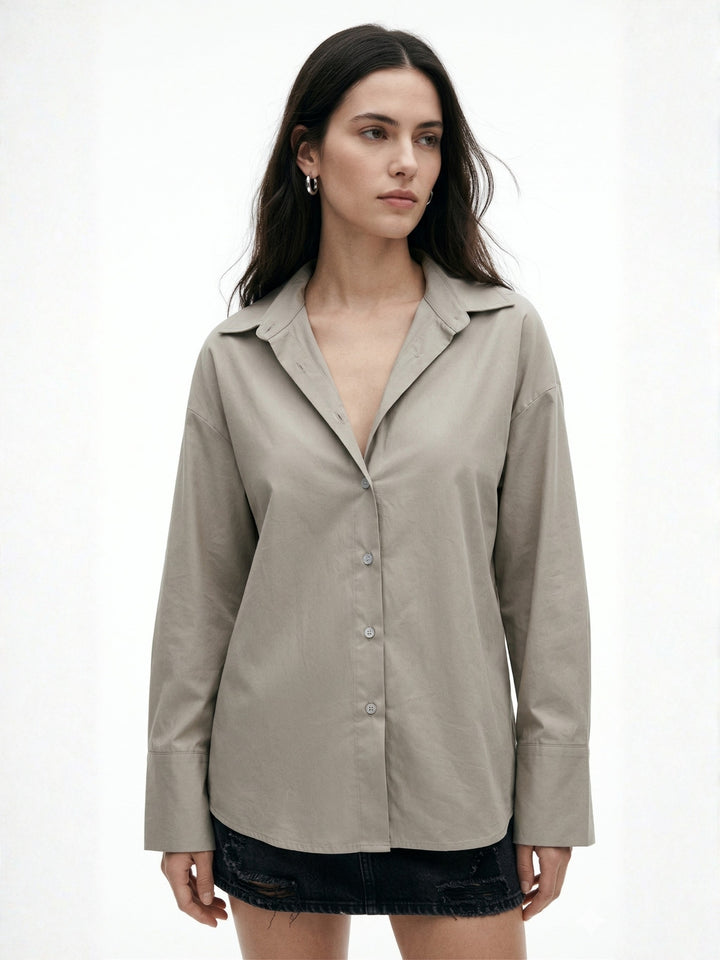 Green Full Sleeve Collared Top