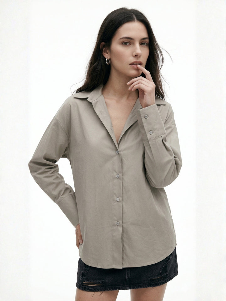 Green Full Sleeve Collared Top
