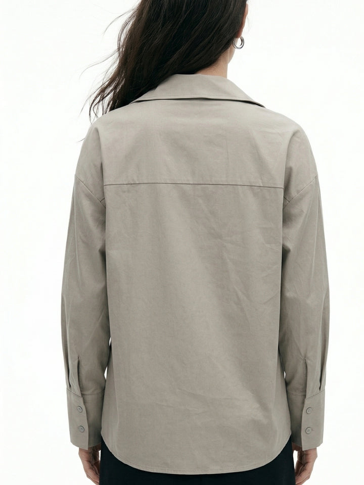Green Full Sleeve Collared Top