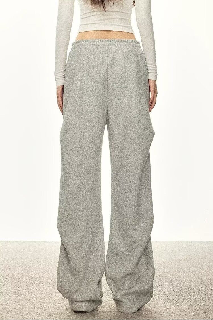 Pin Tucked Grey Joggers