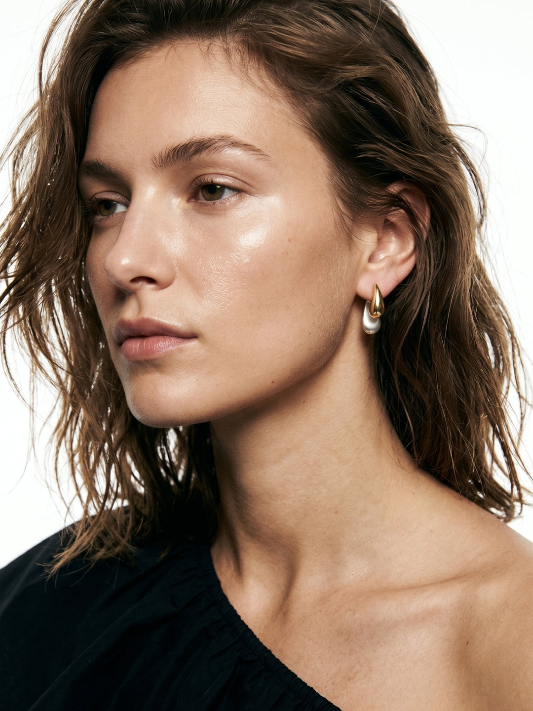 Silver Tear Drop Shape Earrings