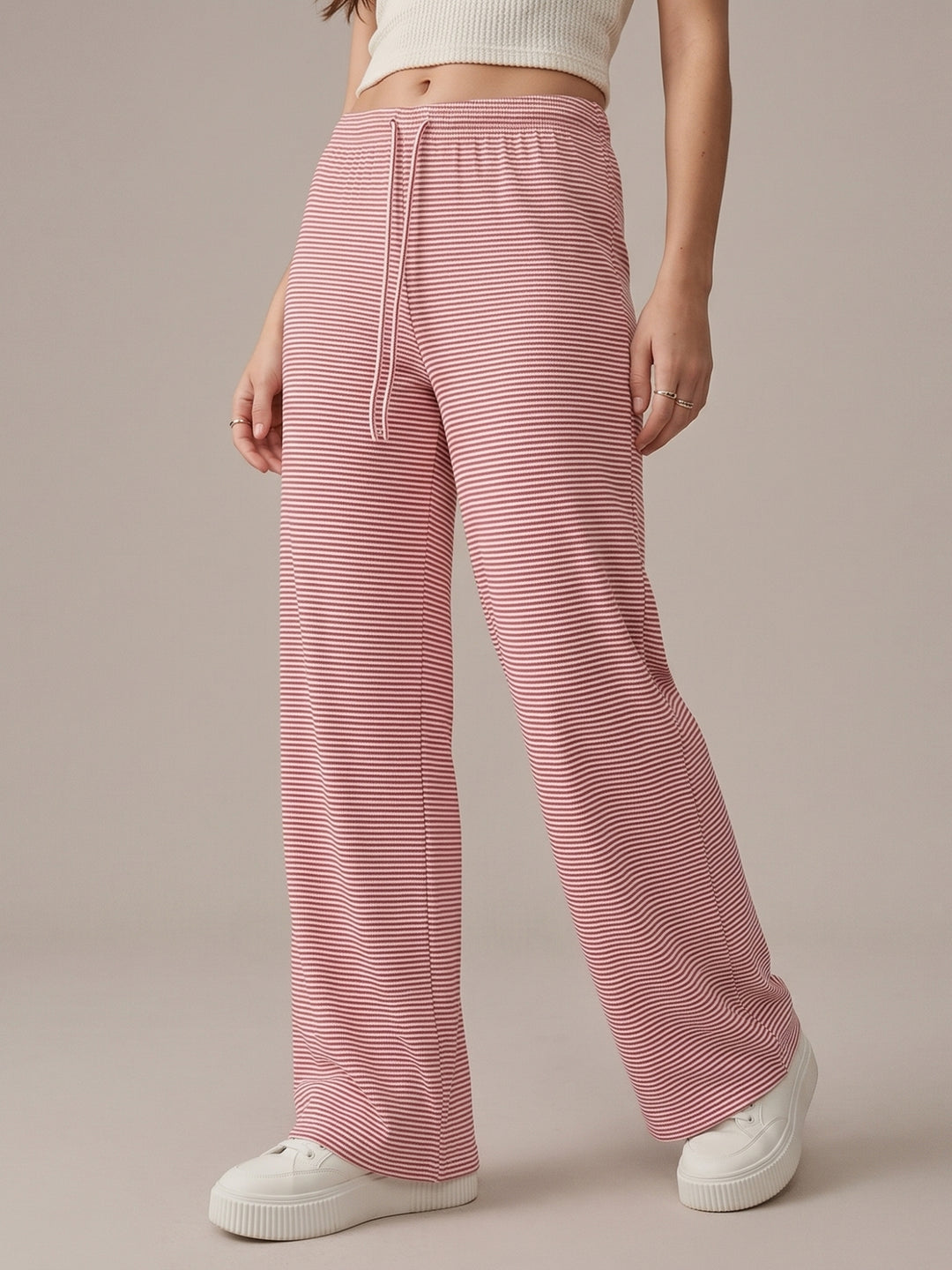 Pink Low Waist Wide Leg Pant