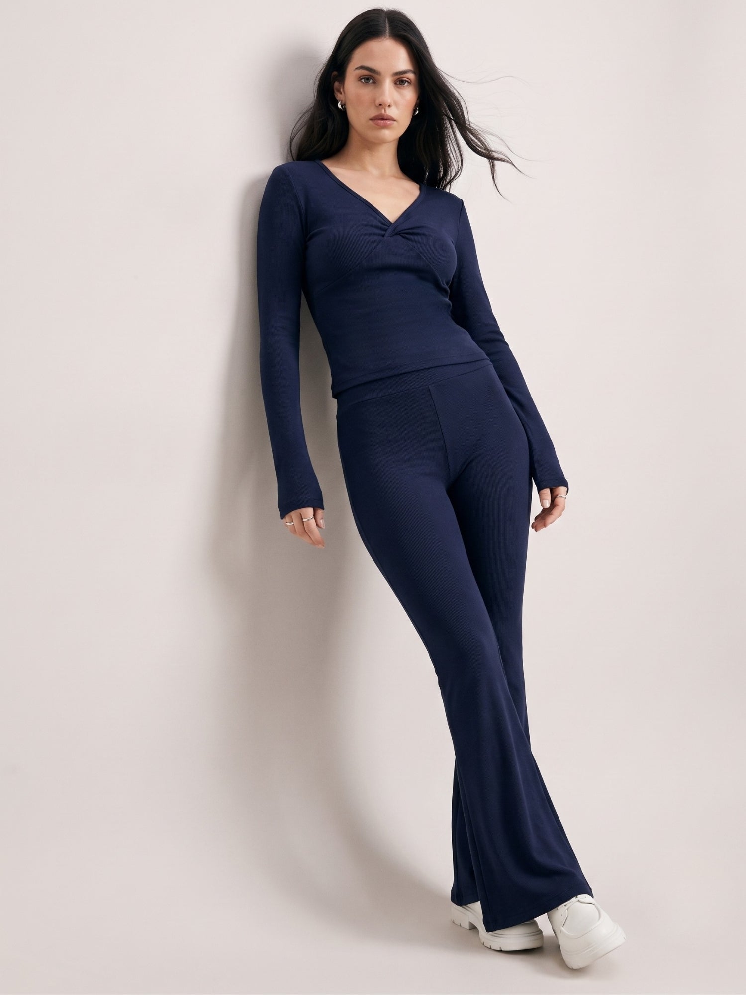 Navy Blue Tshirt And Legging Co Ord Set