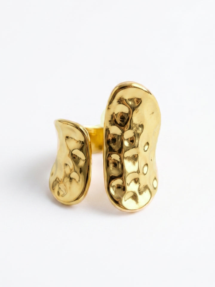 Gold Textured Surface Metal Ring