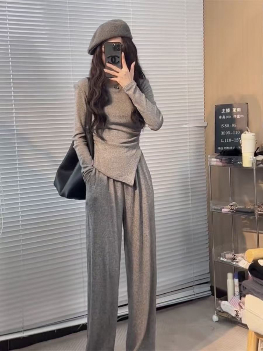 Grey Knit Co-Ord Set