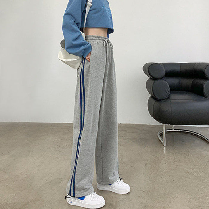 Grey Contrast Blue Striped Jogger