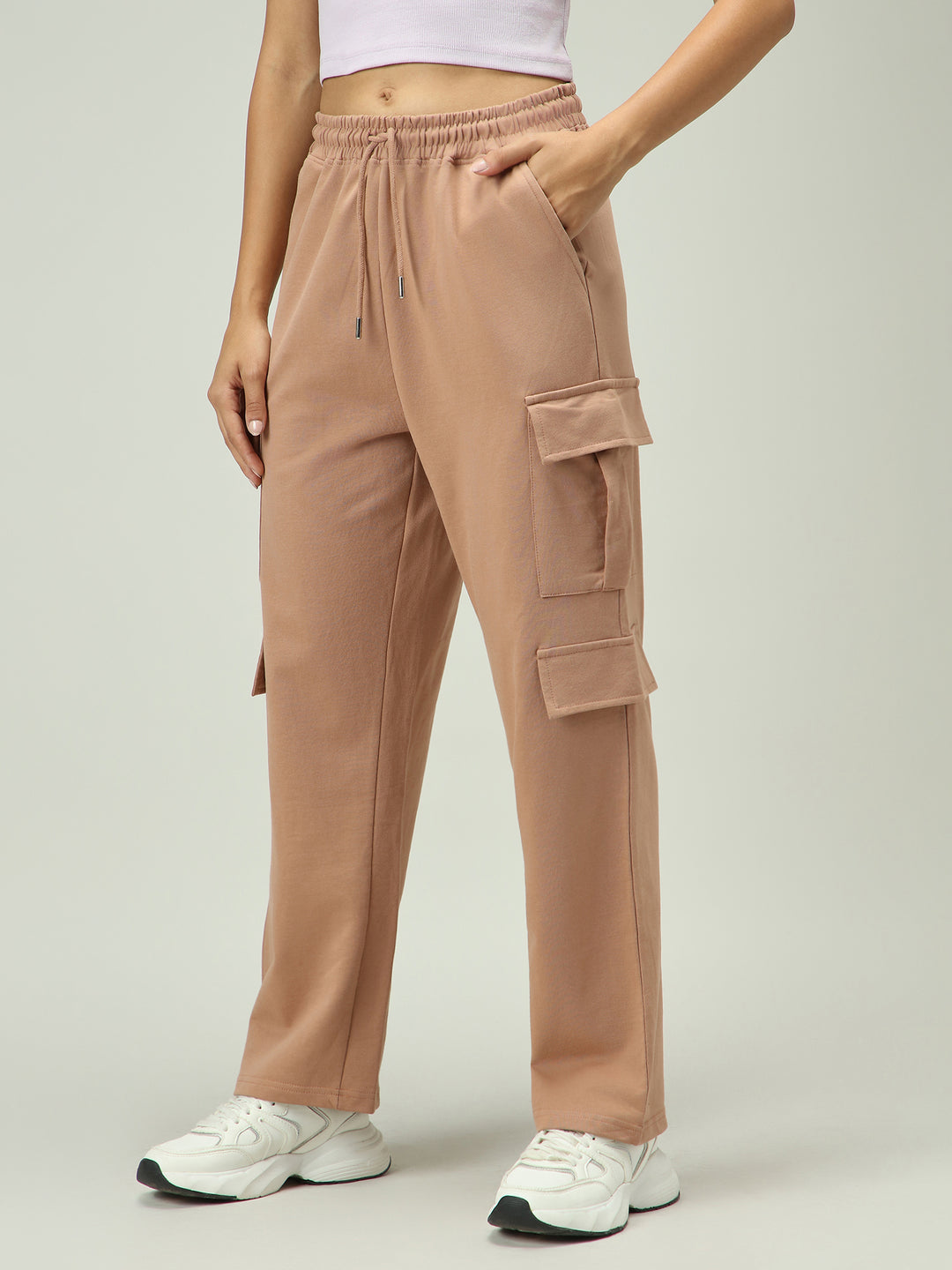 Brown Cargo Pocket Sweatpants